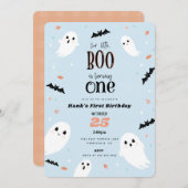 Onze uitnodiging van de eerste verjaardag van de k (Voorkant / Achterkant)