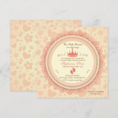 Onze uitnodiging van het Baby shower van Little Pr (Voorkant / Achterkant)