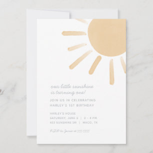 Onze uitnodiging voor de 'Little Sunshine Birthday