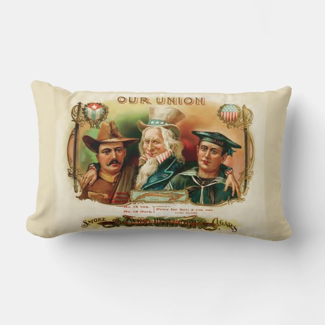 Onze Unie" Sigarenlabel Kussen (Voorkant)
