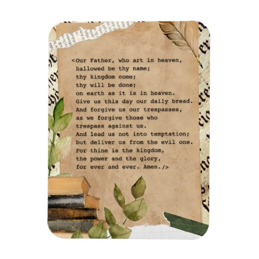 Onze Vader... Het gebed van de Heer Magneet (Verticaal)