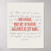 Onze vader, het Poster van de Lord's Prayer (Voorkant)