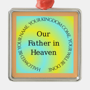 ONZE VADER IN HET HOOFD METALEN ORNAMENT