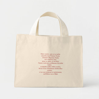Onze vader in het Latijn Mini Tote Bag