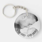 Onze vader - Onze Hero | Persoonlijke foto Sleutelhanger (Voorkant)