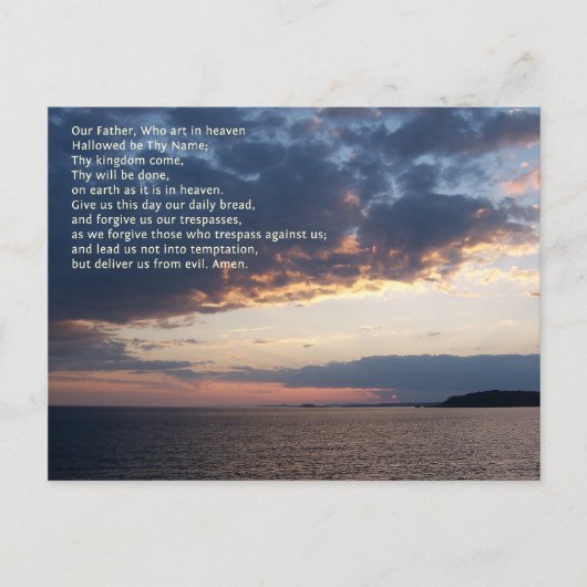 Onze vader Prayer Briefkaart (Voorkant)