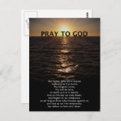 Onze vader Prayer Briefkaart (Voorkant / Achterkant)