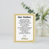 Onze vader Prayer Matthew 6:9-13 Briefkaart (Staand voorkant)