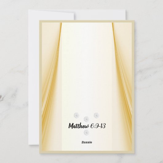 Onze vader Prayer Matthew 6:9-13 Feestdagenkaart (Achterkant)