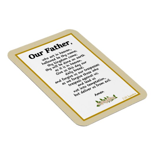 Onze vader Prayer Matthew 6:9 Flexible Magnet Magneet (Rechterzijde)
