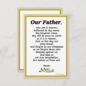 Onze vader Prayer Matthew Kaart 6:9-13 (Voorkant / Achterkant)