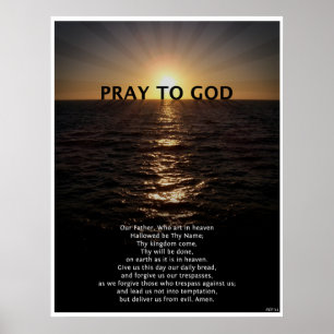 Onze vader Prayer Poster