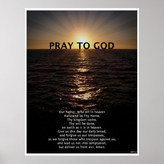 Onze vader Prayer Poster (Voorkant)