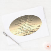 Onze Vader Psalm 23 Ovale Sticker (Envelop)