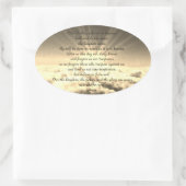 Onze Vader Psalm 23 Ovale Sticker (Tas)