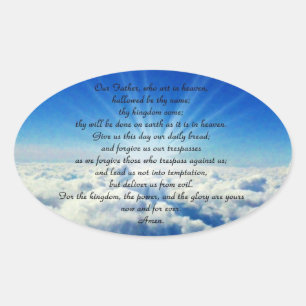 Onze vader psalm 23 ovale sticker