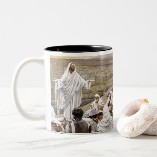 Onze vader tweekleurige koffiemok (Met donut)