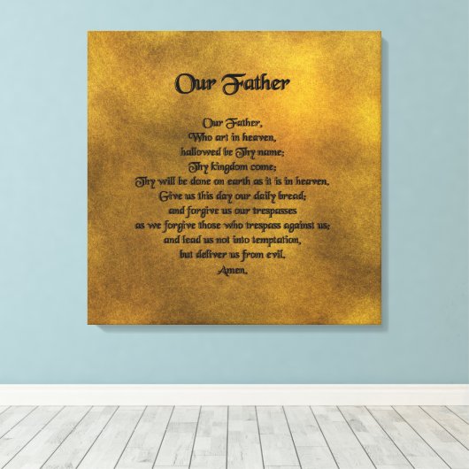 Onze Vader verpakt Canvas (Insitu (Houten vloer))