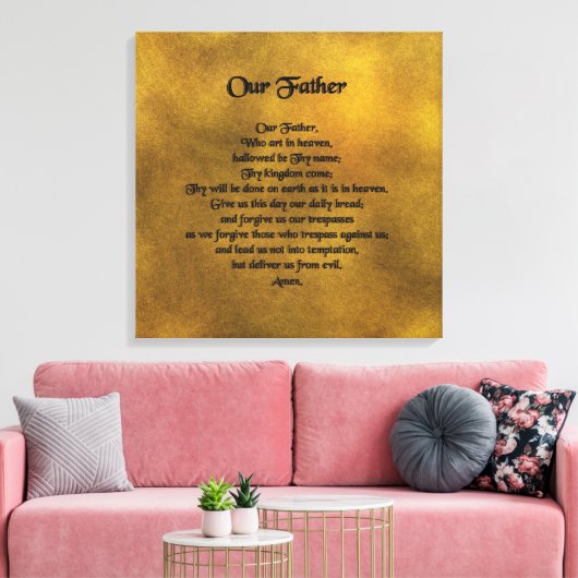 Onze Vader verpakt Canvas (Insitu (Woonkamer))