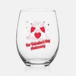 Onze Valentijnsdag Jubileum Drinkware Set Wijnglas Zonder Voet