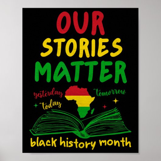 Onze Verhalen Probleem Black History Month Inspira Poster (Voorkant)