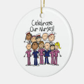 Onze verpleegsters vieren keramisch ornament (Links)