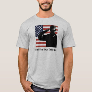 Onze veteranen eren Soldaat & Amerikaanse vlag T-shirt