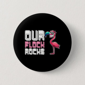 Onze Vloot Rocks Flamingo Ronde Button 5,7 Cm
