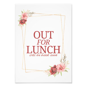 Onze voor de lunch foto afdruk