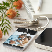 Onze voornaam en 2 jaar zwarte foto sleutelhanger (Voorkant Rechts)