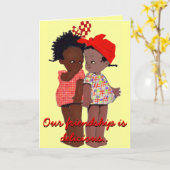 "Onze vriendschap!" Kaart (Gele Bloem)