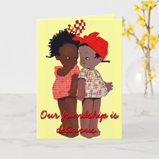 "Onze vriendschap!" Kaart (Gele Bloem)