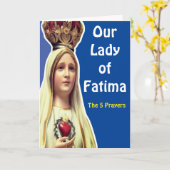 Onze Vrouwe Fatima Kaart (Gele Bloem)