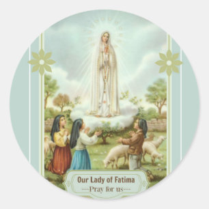 Onze Vrouwe Fatima Kinderenschaap Ronde Sticker