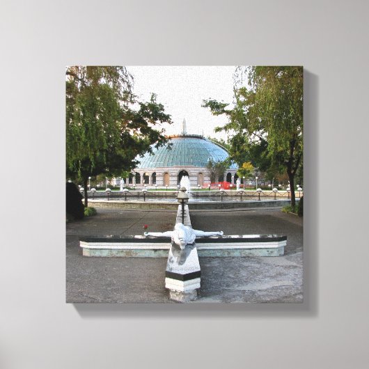 Onze Vrouwe Fatima Shrine Wrapped Canvas Print (Voorkant)