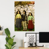 Onze Vrouwe Fatima Virgin Lucia Jacinta Francisco Poster (Thuiskantoor)