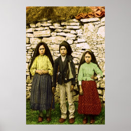 Onze Vrouwe Fatima Virgin Lucia Jacinta Francisco Poster