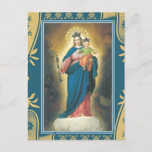 Onze Vrouwe Hulp van Christenen met Baby Jesus Briefkaart (Voorkant)
