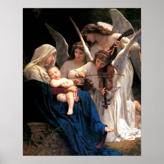 Onze Vrouwe Maagd Mary Song of Angels Print Poster (Voorkant)