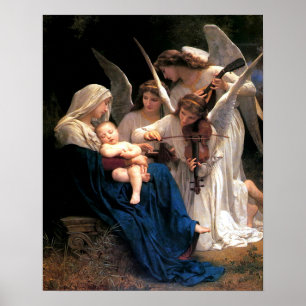 Onze Vrouwe Maagd Mary Song of Angels Print Poster