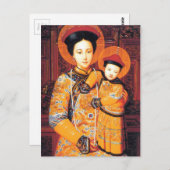 Onze Vrouwe van China (中) 母, 中 華 Chinese Maagd Mar Briefkaart (Voorkant / Achterkant)