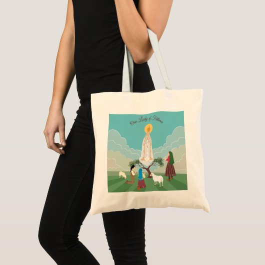 Onze Vrouwe van Fatima en de drie herders Tote Bag (Voorkant (product))