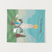 Onze Vrouwe van Fatima en de drie herders Wandkleed (Voorkant (horizontaal))