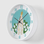 Onze Vrouwe van Fatima en witte rozen (Hoek)