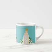 Onze Vrouwe van Fatima en witte rozen Espresso Kop (Rechts)