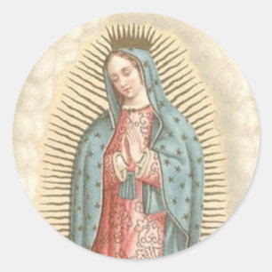 Onze Vrouwe van Guadalupe Katholieke Mexico Religi Ronde Sticker