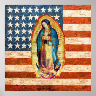 Onze Vrouwe van Guadalupe & Verenigde Staten Poster