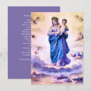 Onze Vrouwe van Snelle Opvolging met Gebed Feestdagenkaart