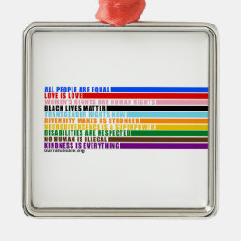 Onze waarden zijn metalen ornament