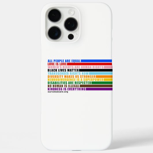 Onze waarden zijn telefoonhoesjes Case-Mate iPhone case (Achterkant)